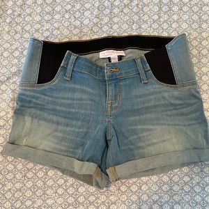 Maternity jean shorts